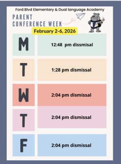 parent teacher conference week schedule